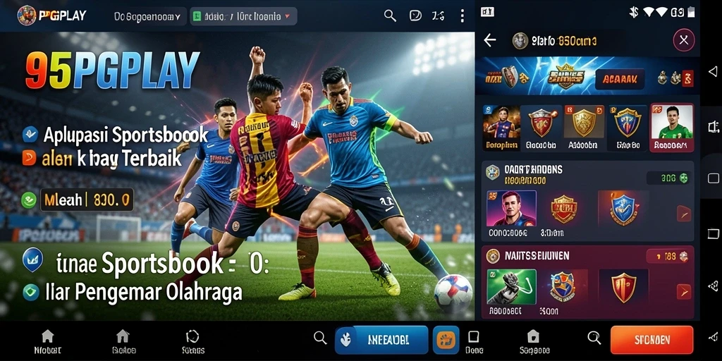 Tampilan gameplay dengan berbagai opsi taruhan olahraga di 95PGPLAY.