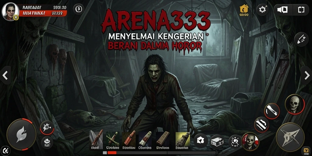 Screenshot menunjukkan suasana mencekam dari ARENA333 yang sangat Horror.