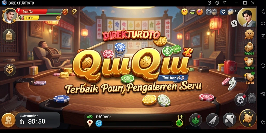 Tampilan gameplay seru dari DIREKTURTOTO saat bermain QiuQiu.