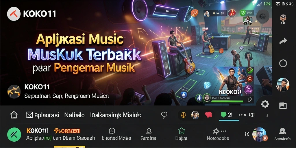 Screenshot gameplay KOKO11 menampilkan keseruan bermain musik secara interaktif.