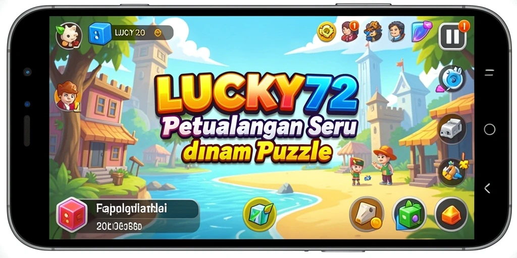 Screenshot menunjukkan gameplay menantang dari LUCKY72 dengan puzzle menarik.