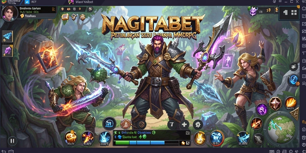 Screenshot NAGITABET menampilkan aksi seru dalam pertempuran MMORPG.