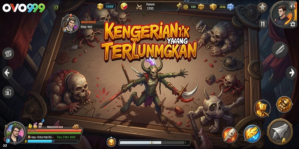Screenshot OVO99 memperlihatkan suasana mencekam saat gameplay Horror.