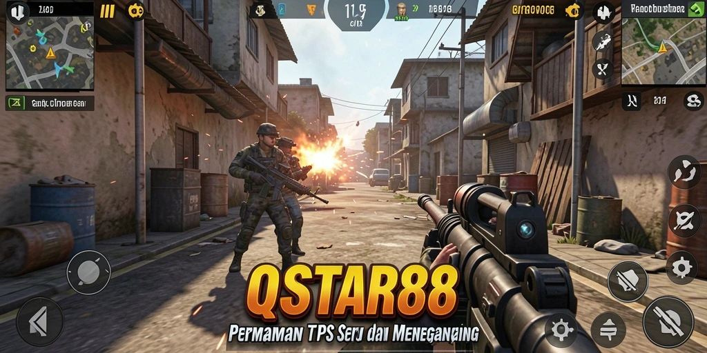 Screenshot gameplay QQSTAR88 menampilkan aksi pertempuran tak terduga.