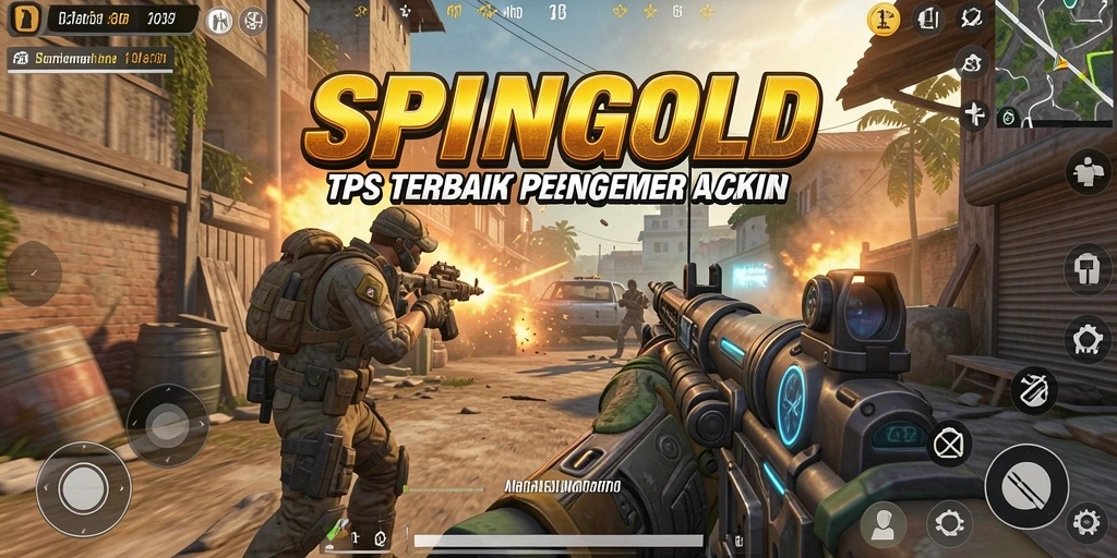 Tampilan gameplay atraktif dari SPINGOLD dengan aksi yang mendebarkan.