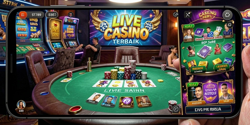 Screenshot gameplay ST789 dari sesi Live Casino yang menegangkan.