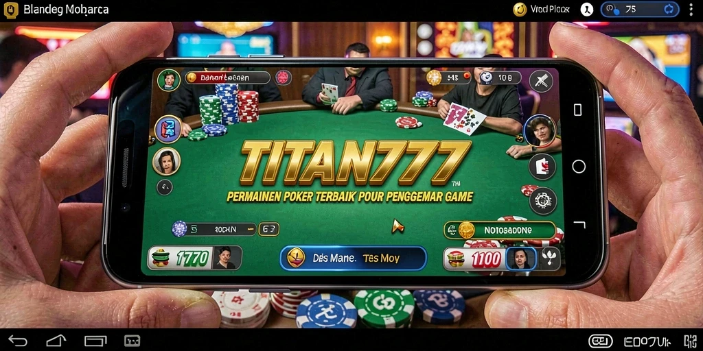 Tampilan gameplay Poker yang seru dan mendebarkan di TITAN777.