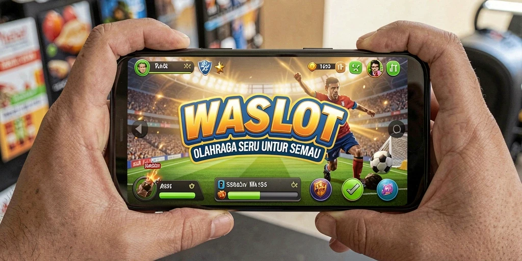 Tampilan utama gameplay dari WASLOT dengan aksi olahraga yang mendebarkan.